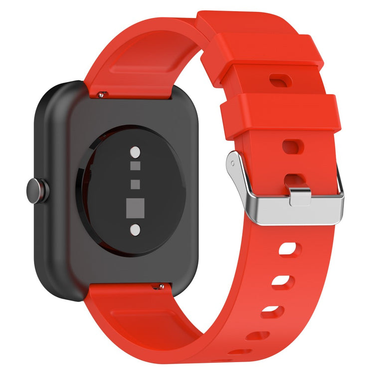 Meget Slidstærk Silikone Universal Rem passer til Smartwatch - Rød#serie_4