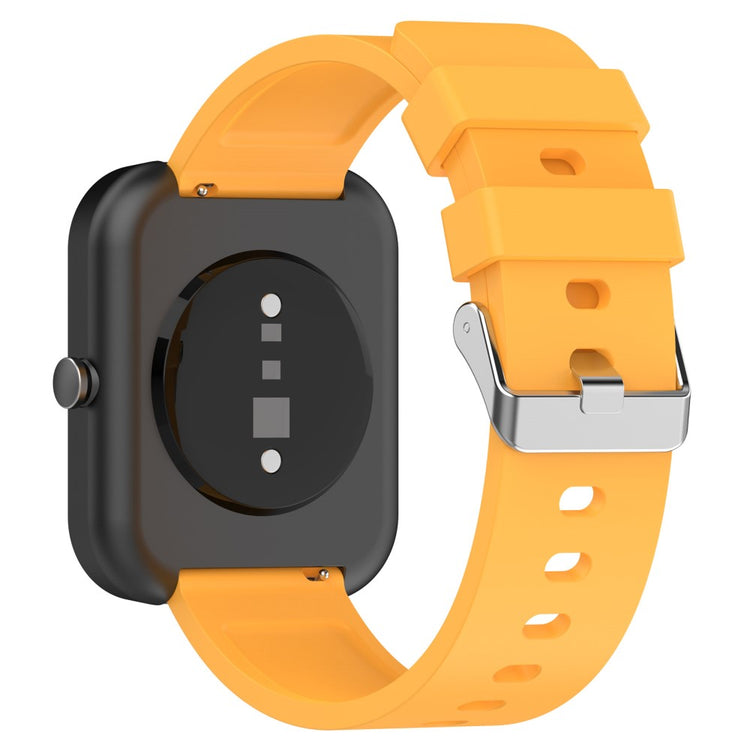 20mm Universal silicone strap with stainless steel buckle - Yellow#serie_6