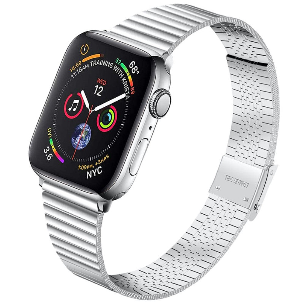 Super fed Apple Watch Series 7 41mm Metal Rem - Sølv#serie_063