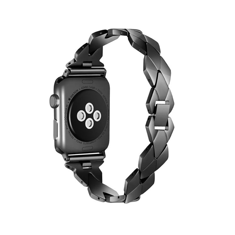 Meget komfortabel Apple Watch Series 7 41mm Metal Rem - Sort#serie_4