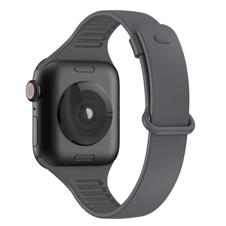 Vildt slidstærk Apple Watch Series 7 41mm Silikone Rem - Sølv#serie_3