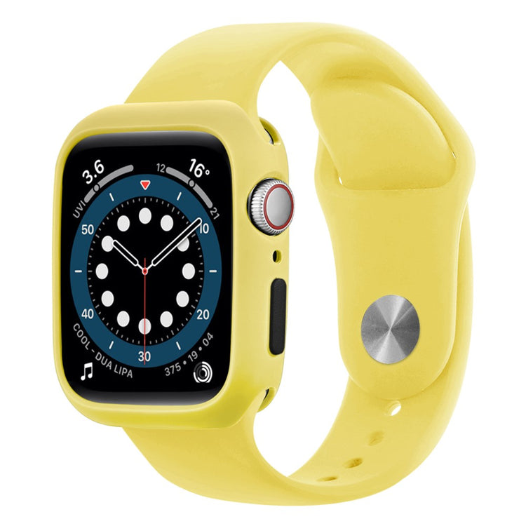 Apple Watch Series 7 45mm  Silikone Bumper  - Gul#serie_12
