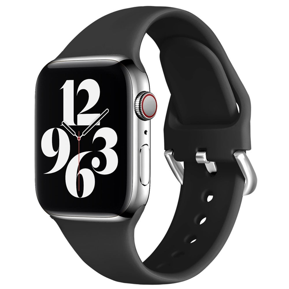 Vildt hårdfør Apple Watch Series 7 45mm Silikone Rem - Sort#serie_1