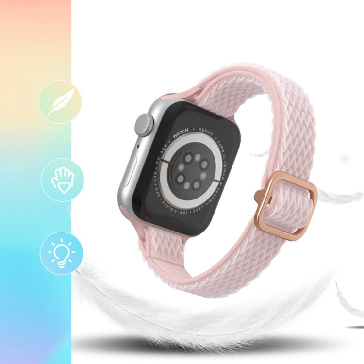 Rigtigt skøn Apple Watch Series 7 45mm Stof Urrem - Sort#serie_1