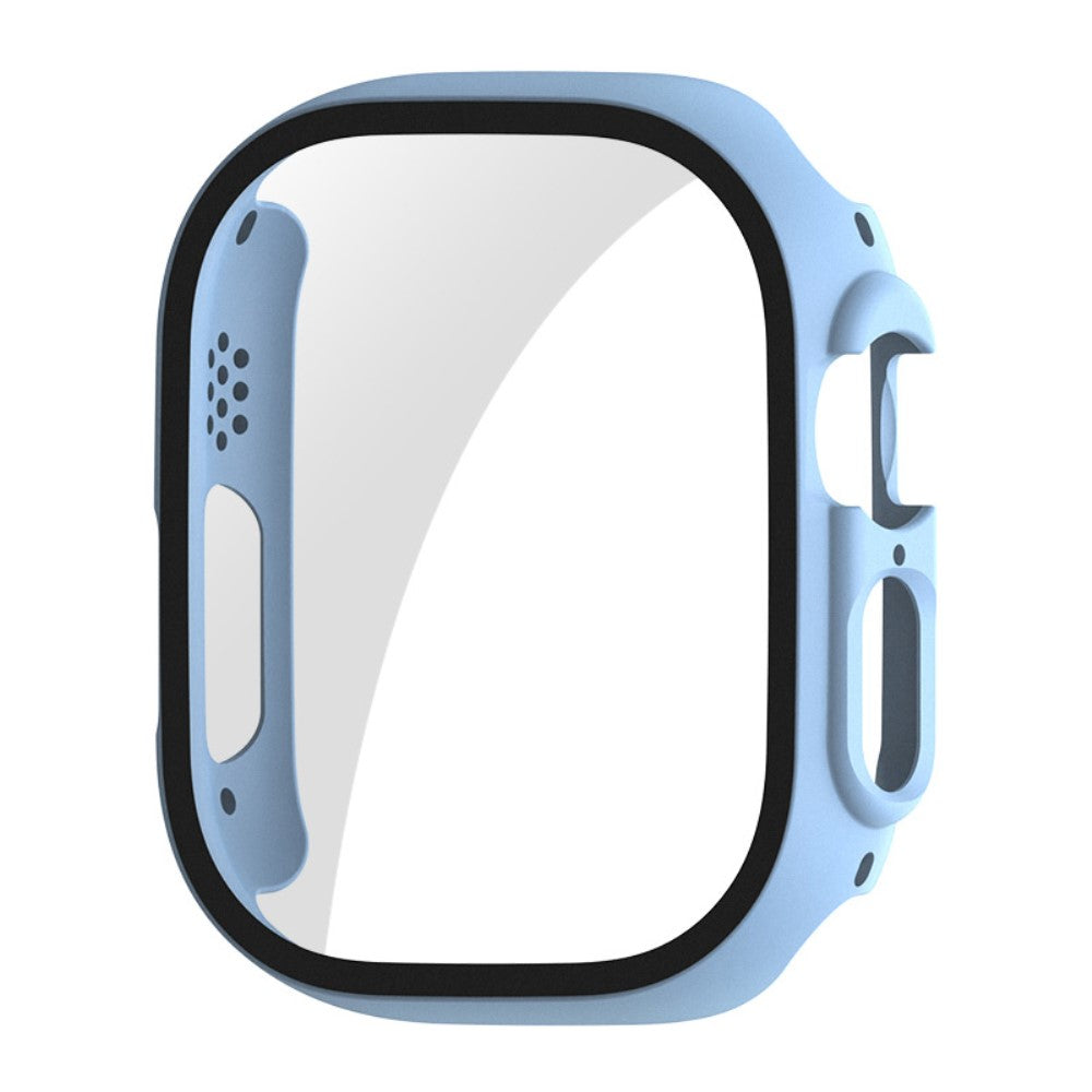 Mega Fed Apple Watch Ultra Cover med Skærmbeskytter i Plastik og Hærdet Glas - Blå#serie_6