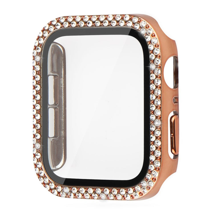 Apple Watch Series 8 (45mm) / Apple Watch Series 7 45mm Plastik Cover med Rem og Hærdet Glas - Pink#serie_6