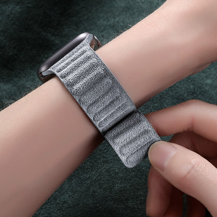 Rigtigt Elegant Kunstlæder Universal Rem passer til Apple Smartwatch - Sølv#serie_1