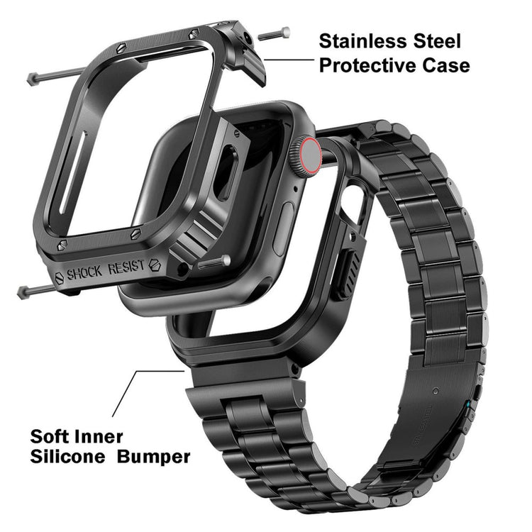 Helt Vildt Fint Metal Universal Rem passer til Apple Smartwatch - Sort#serie_2