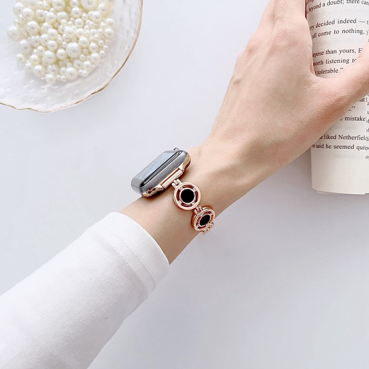 Super Sejt Metal Universal Rem passer til Apple Smartwatch - Pink#serie_4