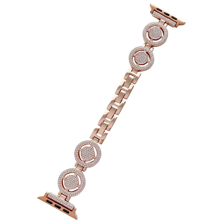 Klassisk Metal Og Rhinsten Universal Rem passer til Apple Smartwatch - Pink#serie_3