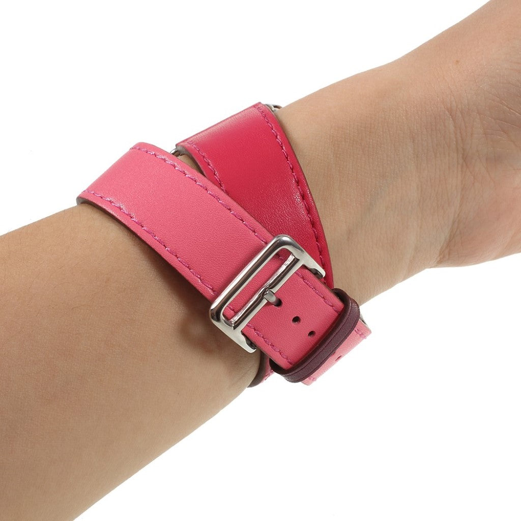 Mega skøn Apple Watch Series 4 40mm Ægte læder Rem - Pink#serie_1