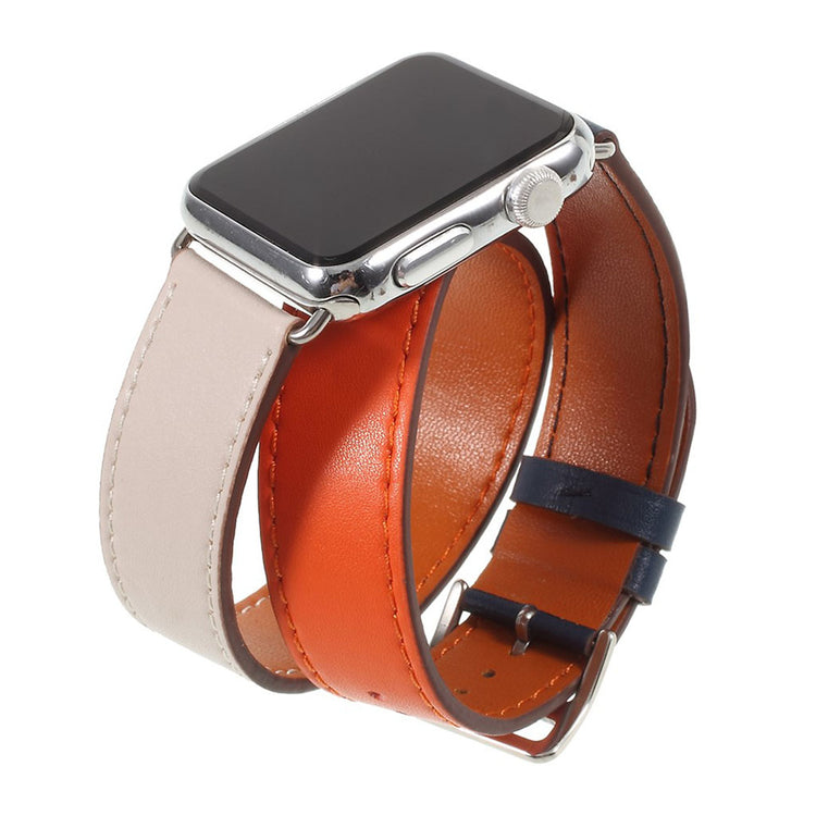 Mega skøn Apple Watch Series 4 40mm Ægte læder Rem - Orange#serie_2