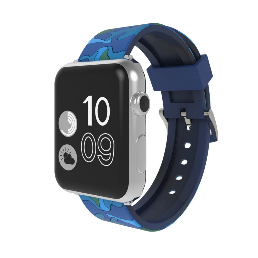 Rigtigt fint Apple Watch Series 4 40mm Silikone Rem - Blå#serie_5