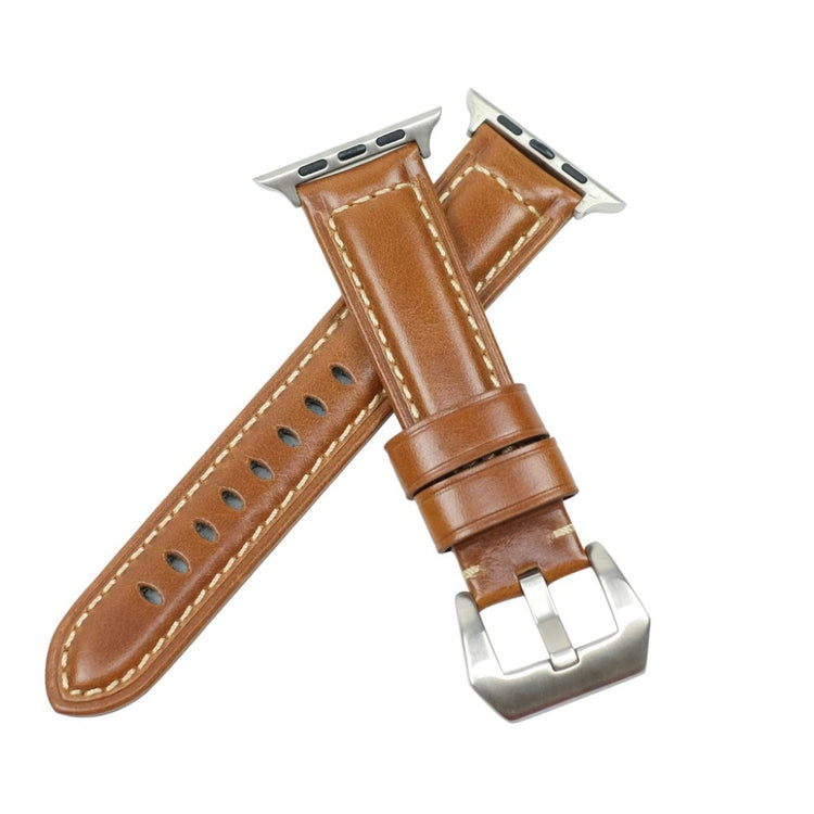 Mega holdbart Apple Watch Series 4 40mm Ægte læder Rem - Brun#serie_4