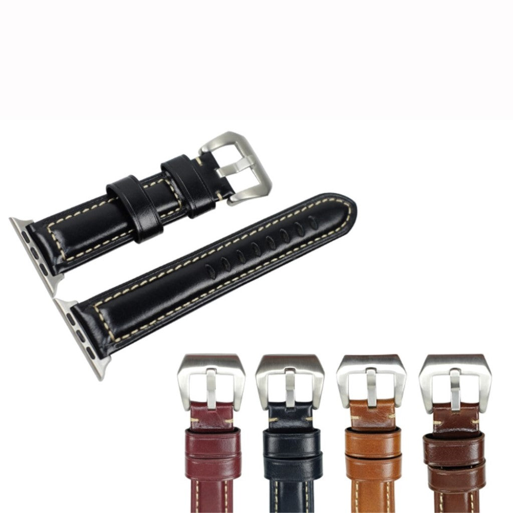 Mega holdbart Apple Watch Series 4 40mm Ægte læder Rem - Brun#serie_4