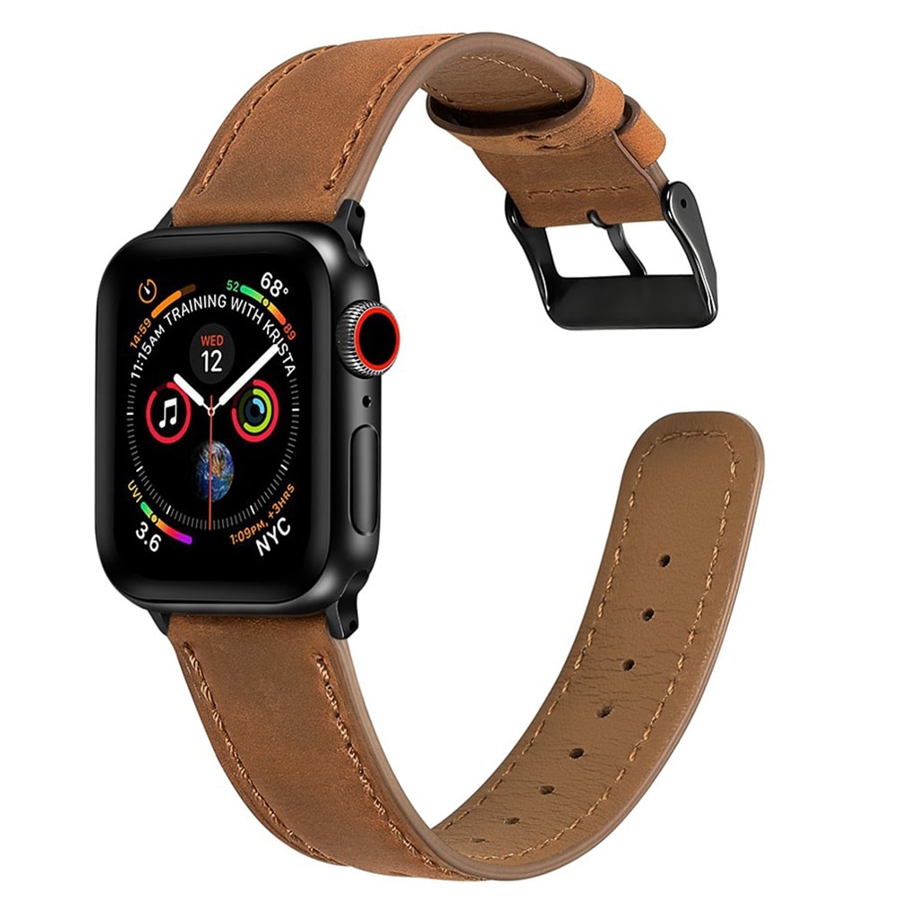Meget fantastisk Apple Watch Series 4 40mm Ægte læder Rem - Brun#serie_4