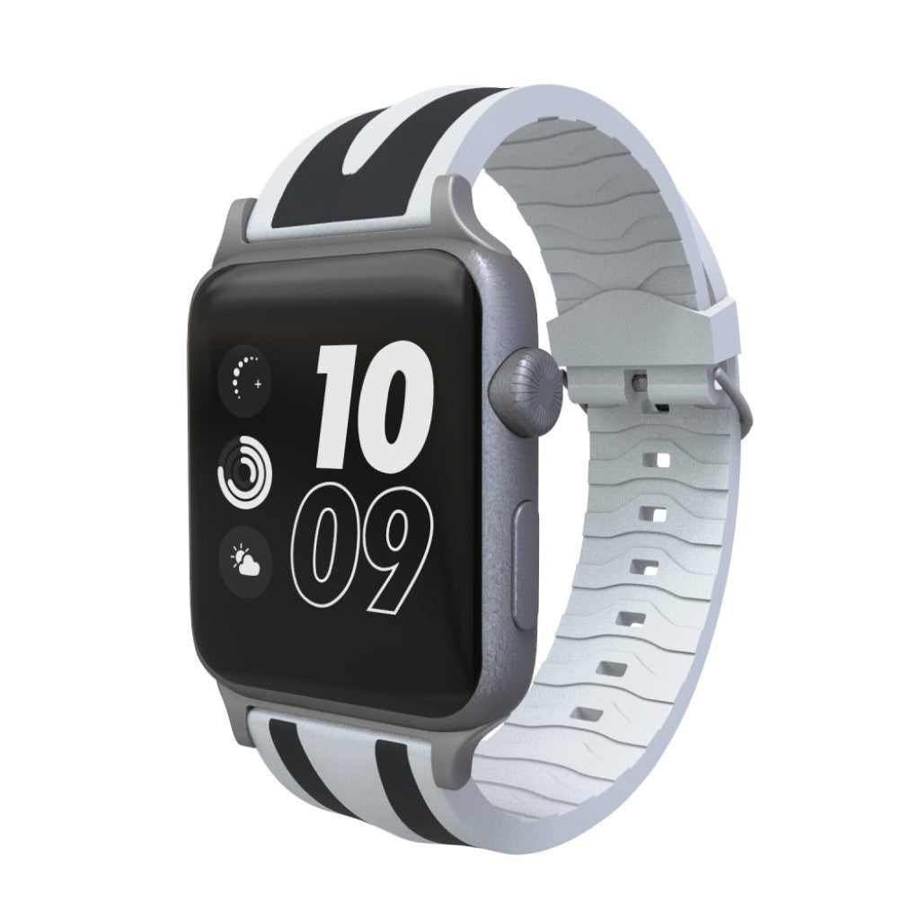 Rigtigt kønt Apple Watch Series 4 40mm Silikone Rem - Sølv#serie_2