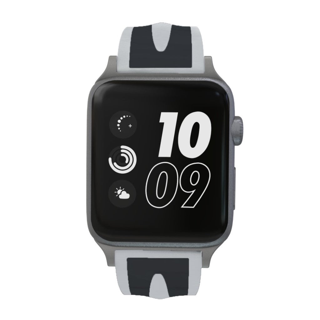 Rigtigt kønt Apple Watch Series 4 40mm Silikone Rem - Sølv#serie_2