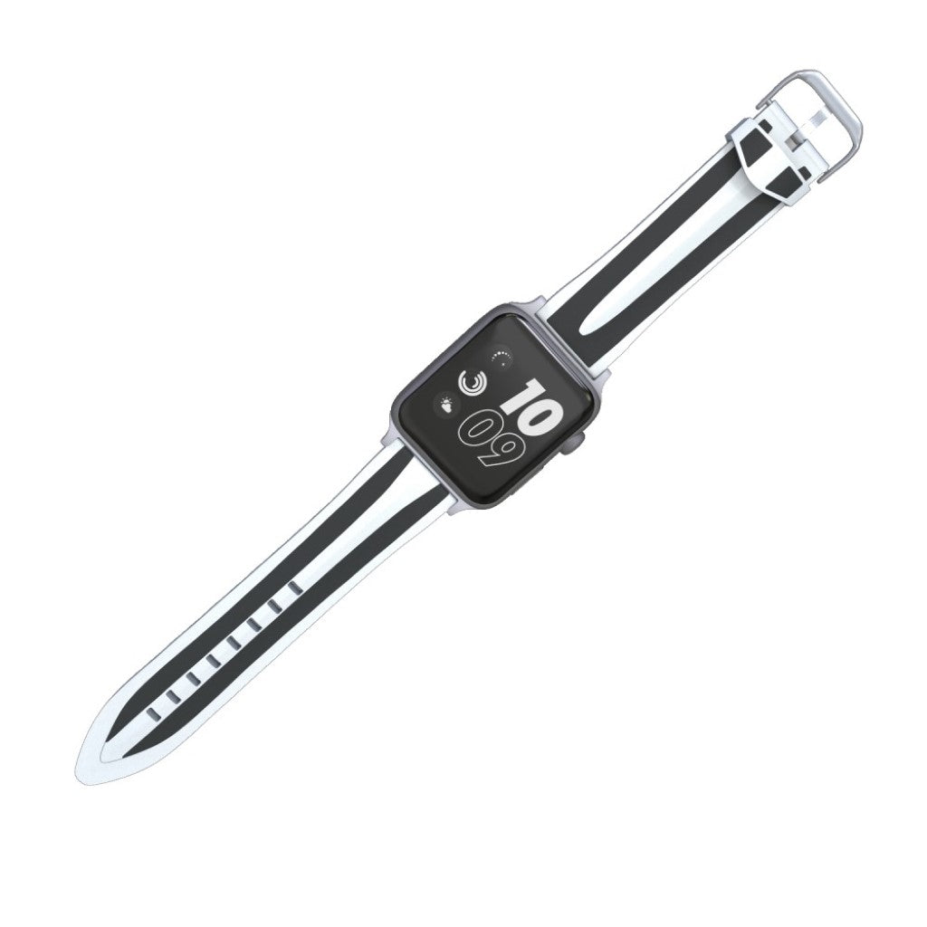 Rigtigt kønt Apple Watch Series 4 40mm Silikone Rem - Sølv#serie_2