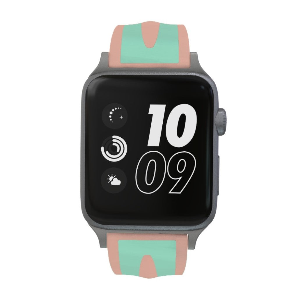 Rigtigt kønt Apple Watch Series 4 40mm Silikone Rem - Grøn#serie_4