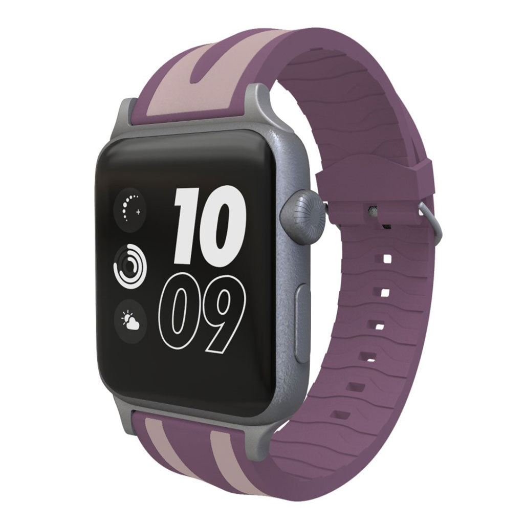 Rigtigt kønt Apple Watch Series 4 40mm Silikone Rem - Lilla#serie_7