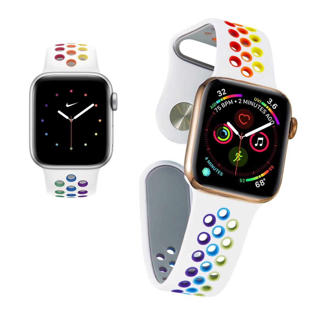 Apple Watch Series 5 44mm / Apple Watch 44mm Silikone Rem - Hvid#serie_104