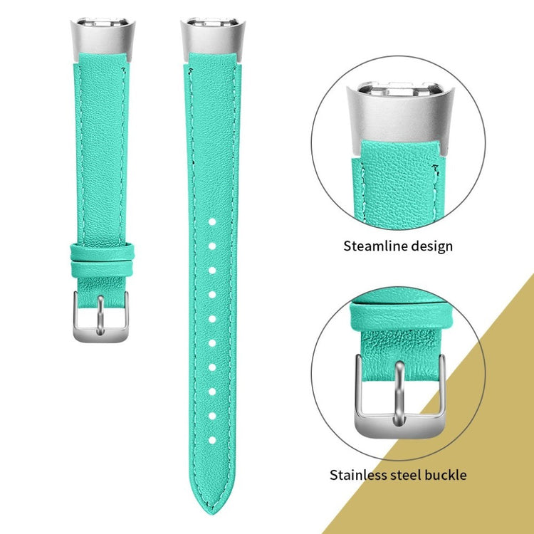Stilfuld Samsung Galaxy Fit Ægte læder Rem - Grøn#serie_12