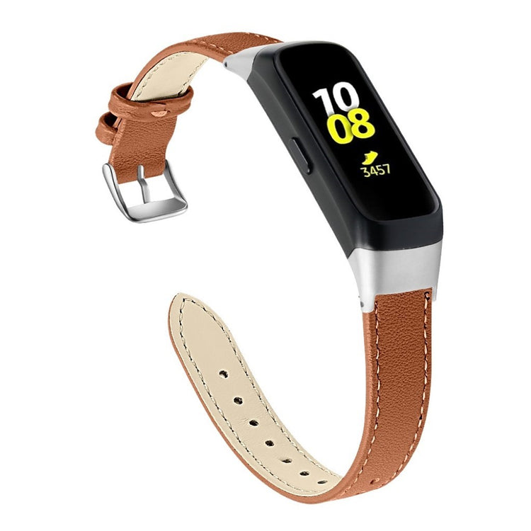 Stilfuld Samsung Galaxy Fit Ægte læder Rem - Brun#serie_15