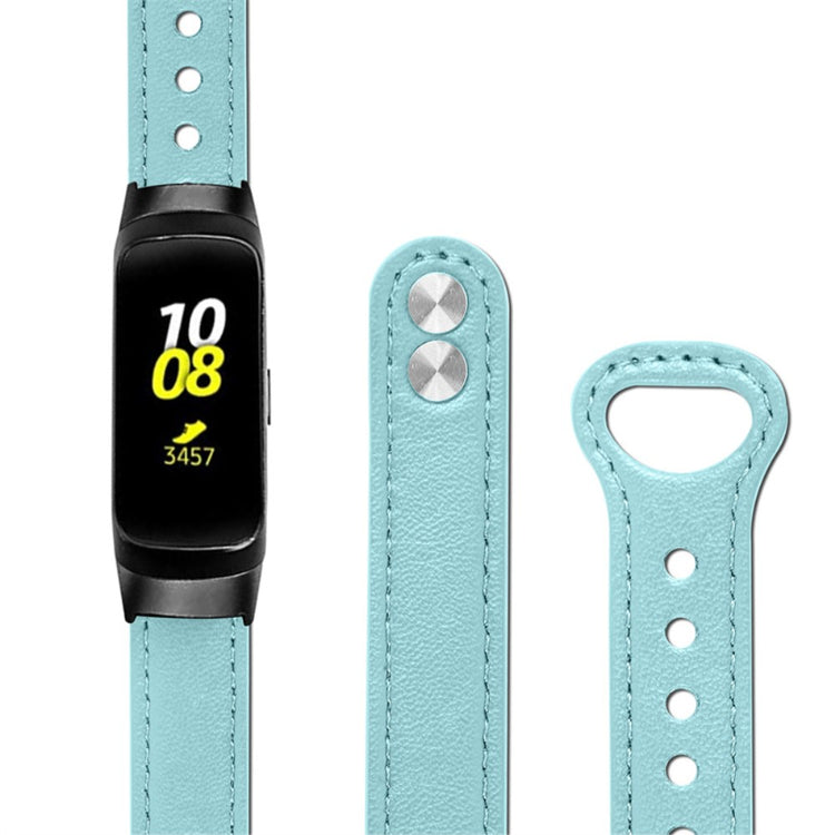 Mega skøn Samsung Galaxy Fit Ægte læder Urrem - Blå#serie_10