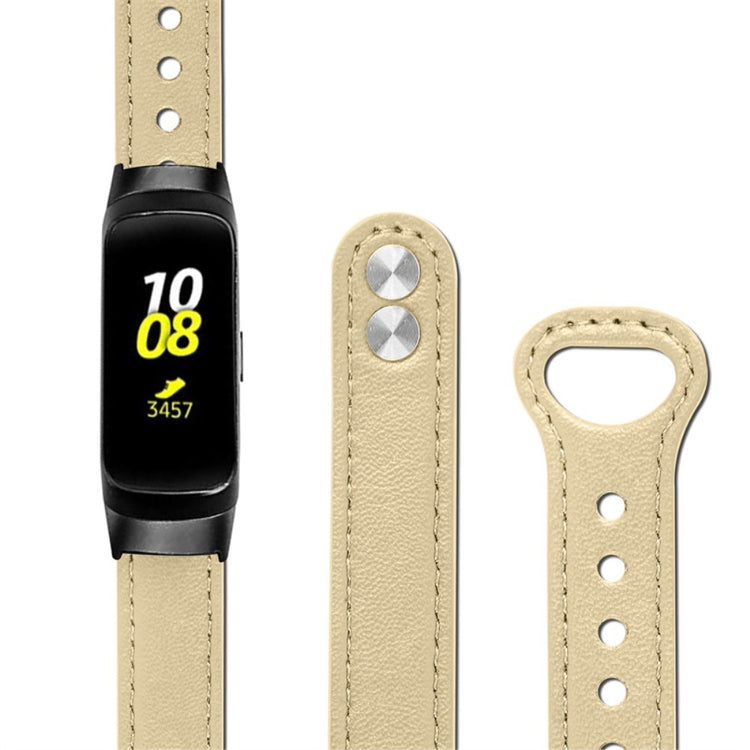 Mega skøn Samsung Galaxy Fit Ægte læder Urrem - Beige#serie_4