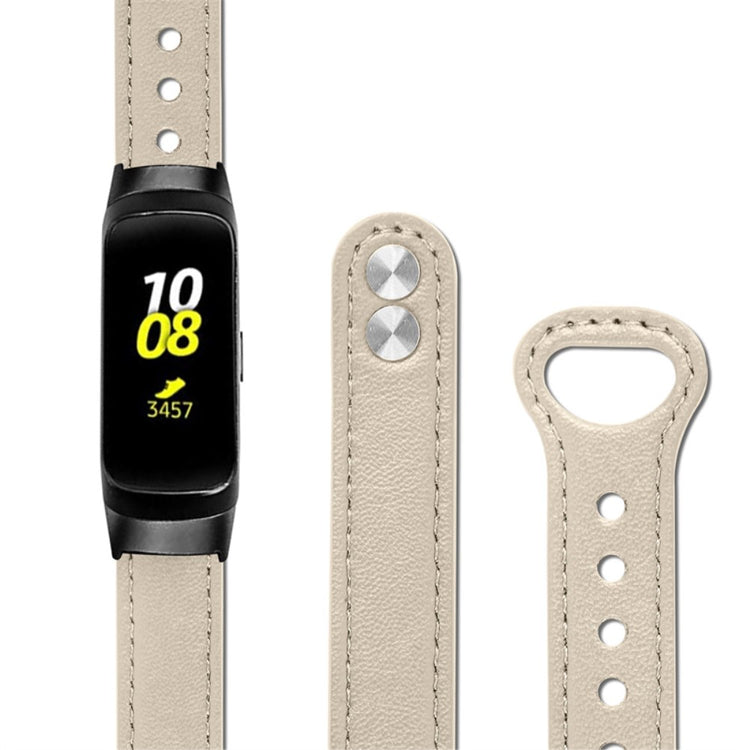 Mega skøn Samsung Galaxy Fit Ægte læder Urrem - Hvid#serie_7