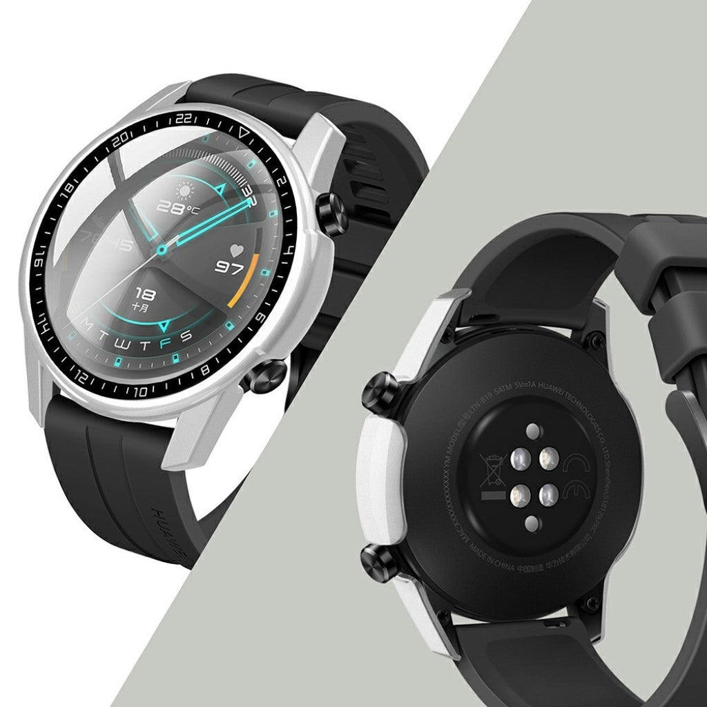 Vildt Godt Huawei Watch GT 2 46mm Silikone Cover - Sølv#serie_5