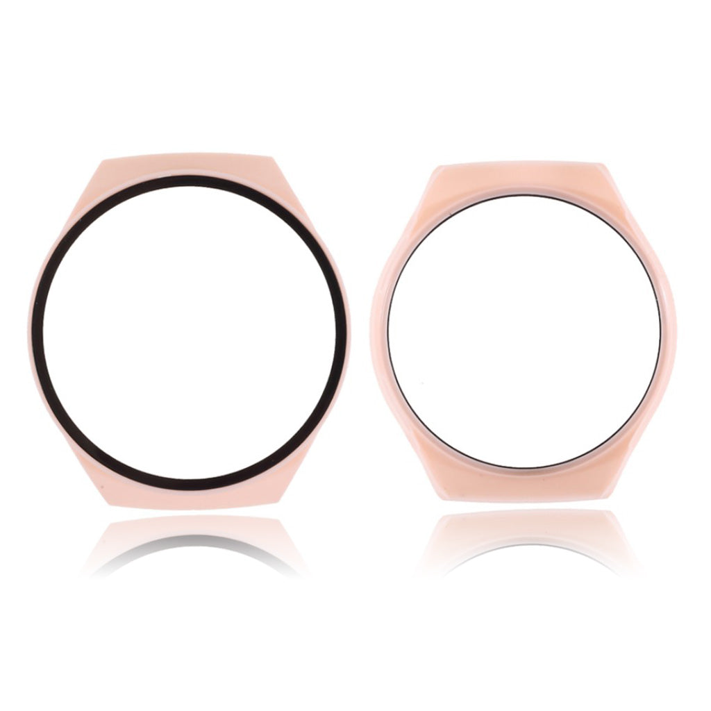 Mega Godt Huawei Watch GT 2e Cover med Skærmbeskytter i Silikone og Hærdet Glas - Brun#serie_8