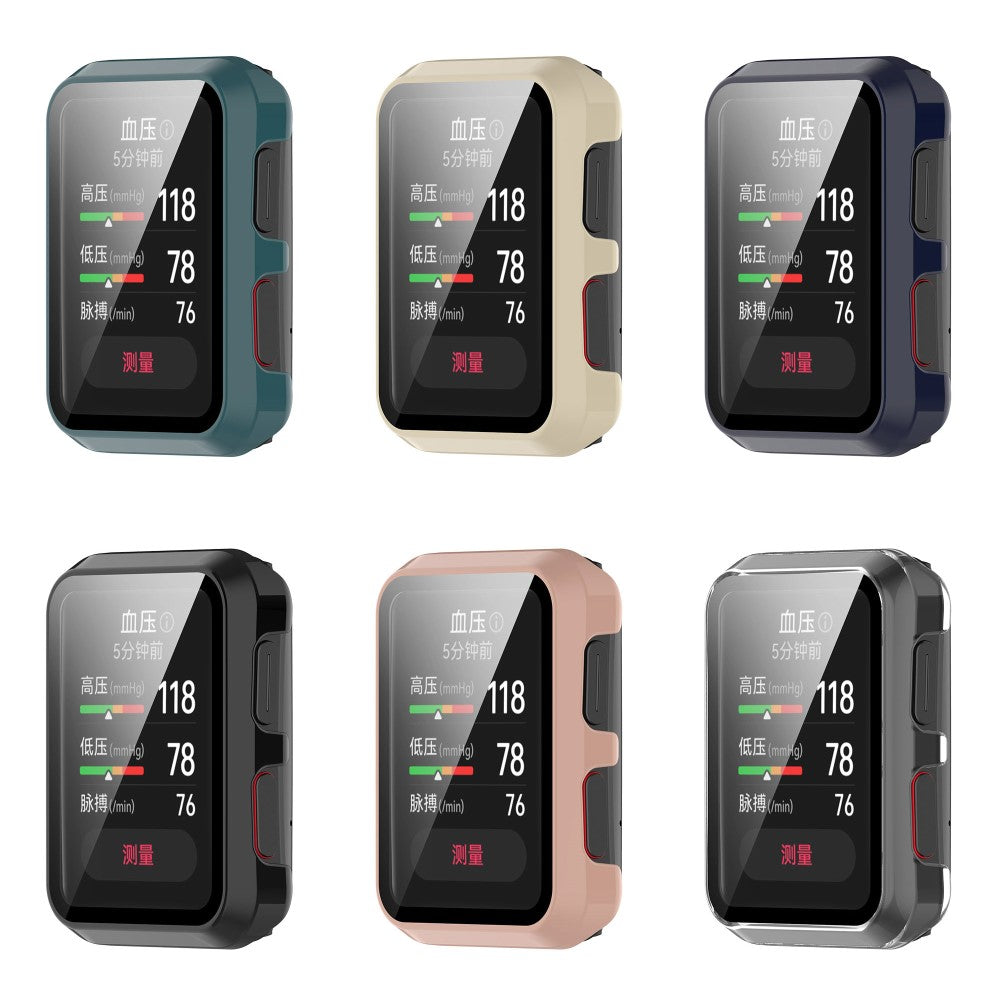 Vildt Fed Huawei Watch D Cover med Skærmbeskytter i Plastik og Hærdet Glas - Pink#serie_1