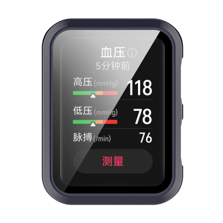 Vildt Fed Huawei Watch D Cover med Skærmbeskytter i Plastik og Hærdet Glas - Blå#serie_6