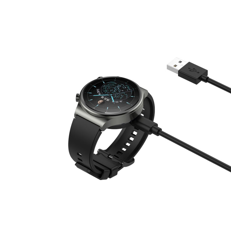 Plastik Universal Huawei Smartwatch  Magnetisk Opladningskabel - Sort#serie_1