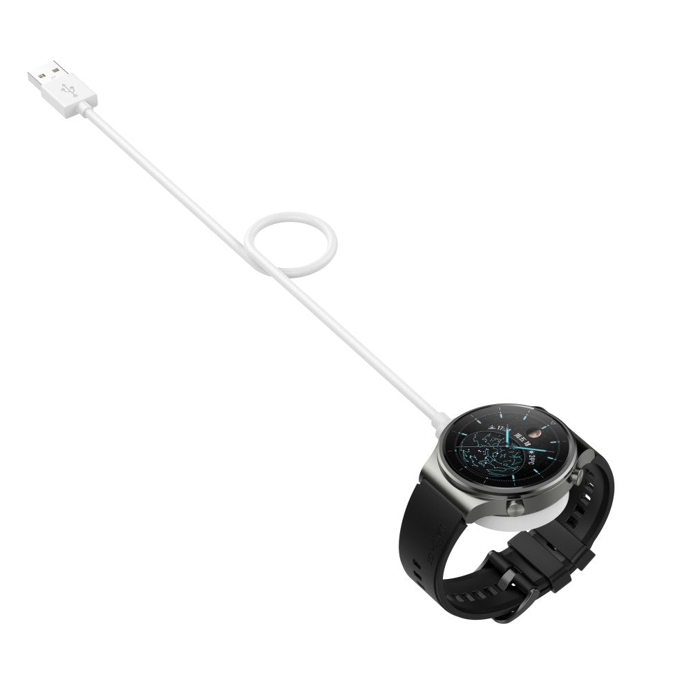 Plastik Universal Huawei Smartwatch  Magnetisk Opladningskabel - Hvid#serie_2