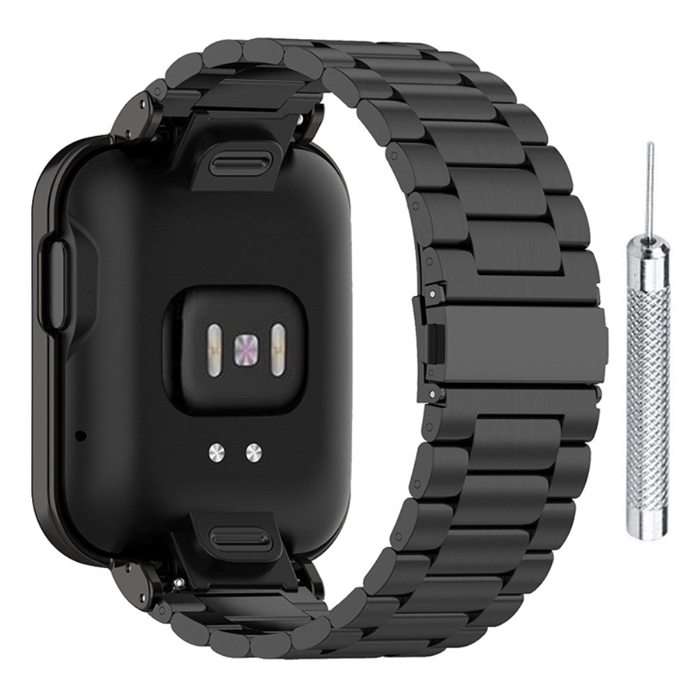 Kønt Xiaomi Mi Watch Lite / Xiaomi Redmi Watch Metal Rem - Sort#serie_018