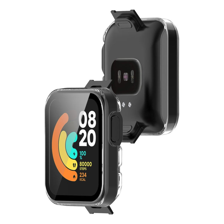 Super Fed Xiaomi Mi Watch Lite / Xiaomi Redmi Watch Cover med Skærmbeskytter i Plastik og Hærdet Glas - Gennemsigtig#serie_2