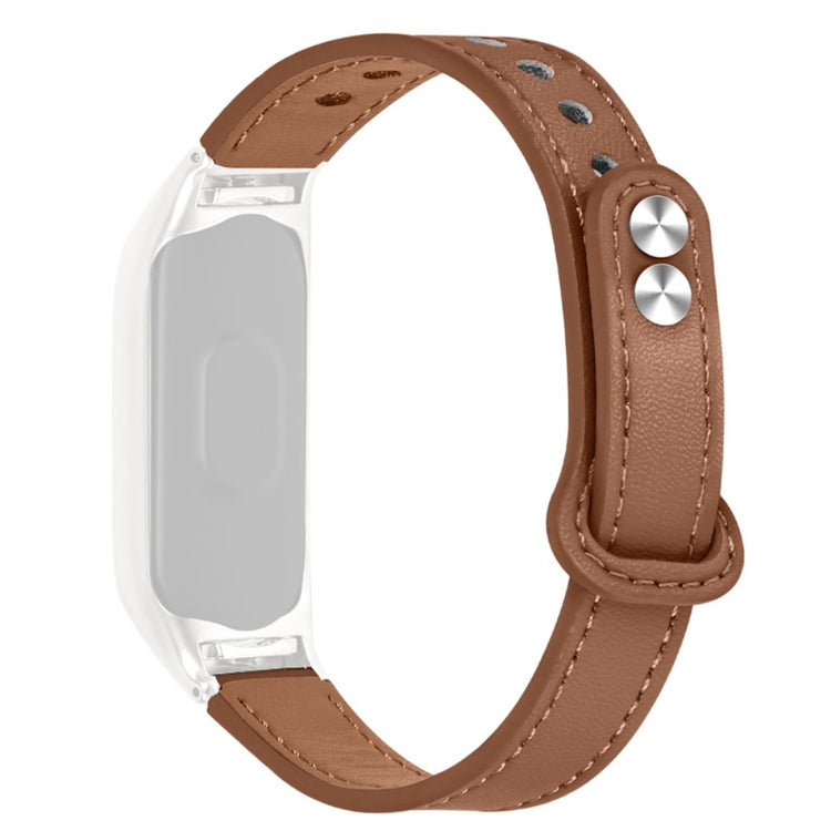 Xiaomi Mi Smart Band 4 / Xiaomi Mi Band 3 Ægte læder Urrem - Brun#serie_11