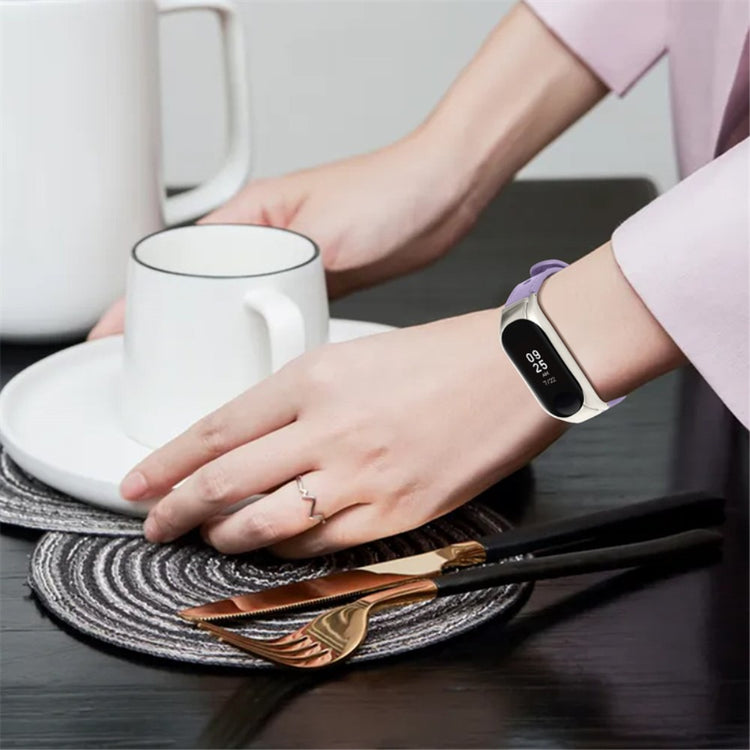 Xiaomi Mi Smart Band 4 / Xiaomi Mi Band 3 Ægte læder Urrem - Lilla#serie_6