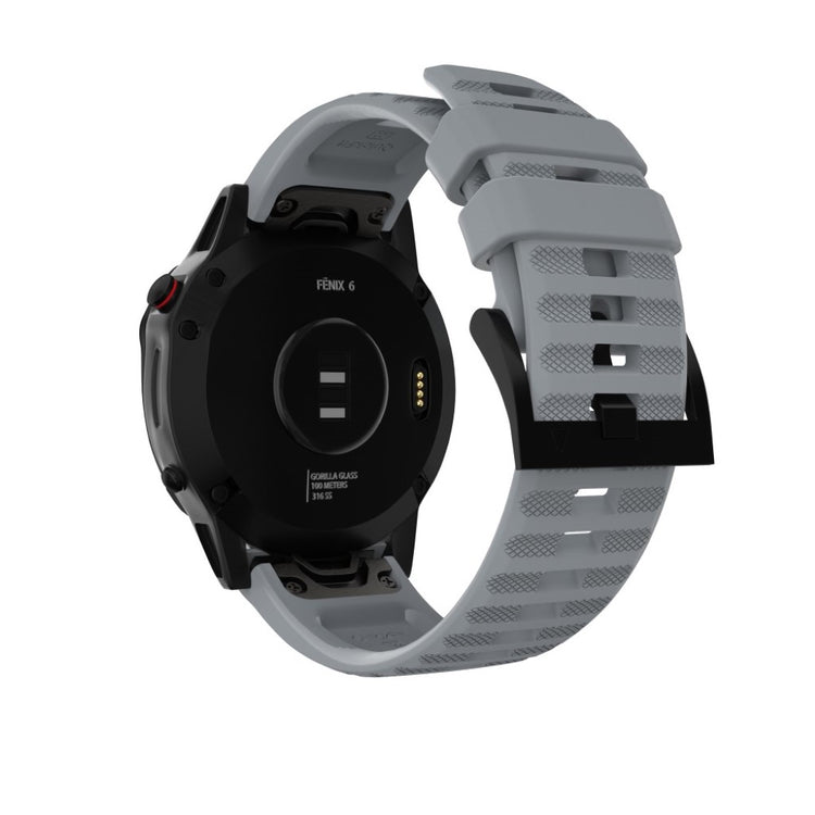 Stilren Universal Garmin Silikone Rem - Sølv#serie_3