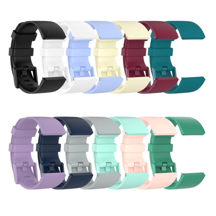 Stilfuld Fitbit Versa 2 / Fitbit Versa Lite Silikone Rem - Størrelse: L - Sort#serie_1