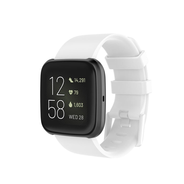 Stilfuld Fitbit Versa 2 / Fitbit Versa Lite Silikone Rem - Størrelse: L - Hvid#serie_2