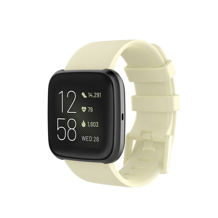 Stilfuld Fitbit Versa 2 / Fitbit Versa Lite Silikone Rem - Størrelse: L - Brun#serie_6