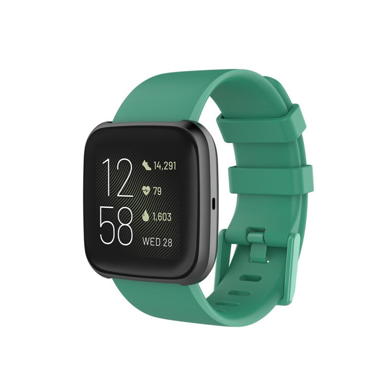 Stilfuld Fitbit Versa 2 / Fitbit Versa Lite Silikone Rem - Størrelse: L - Grøn#serie_7