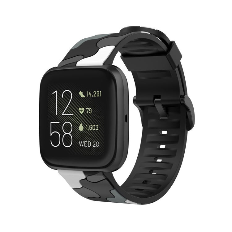 Fantastisk Fitbit Versa 2 / Fitbit Versa Lite Silikone Rem - Sort#serie_1