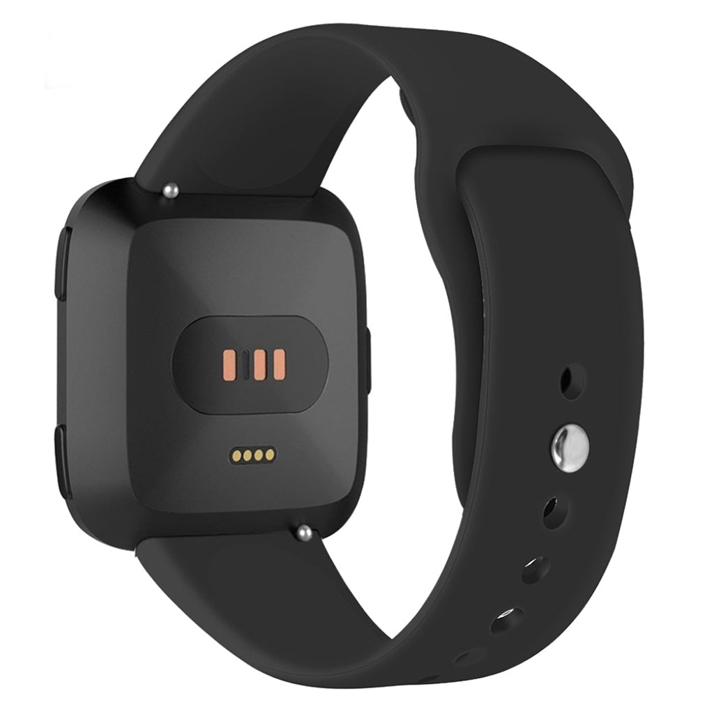 Helt vildt sejt Fitbit Versa Lite Silikone Rem - Sort#serie_1