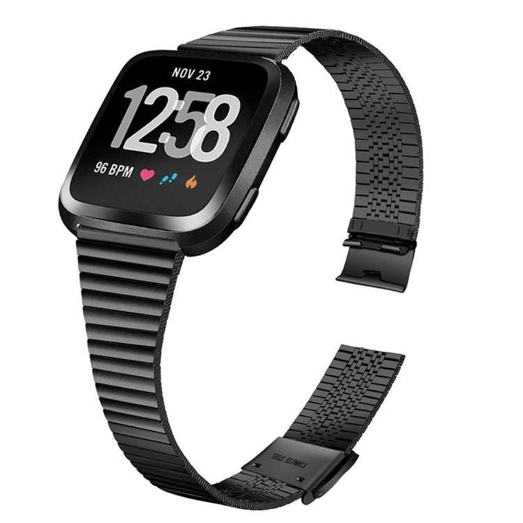 Meget fed Fitbit Versa 2 / Fitbit Versa Lite Metal Rem - Sort#serie_3