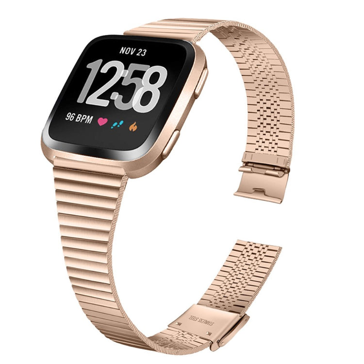 Meget fed Fitbit Versa 2 / Fitbit Versa Lite Metal Rem - Pink#serie_4